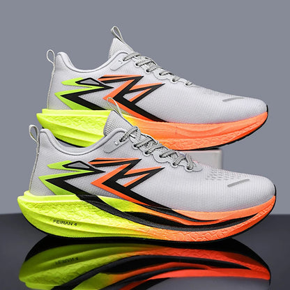 Carbon Plate Marathon Men Sports Running Shoes Air Cushion Lightweight Women Athletic Gym Sneakers Hiking Jogging Footwear Good Vibrations
