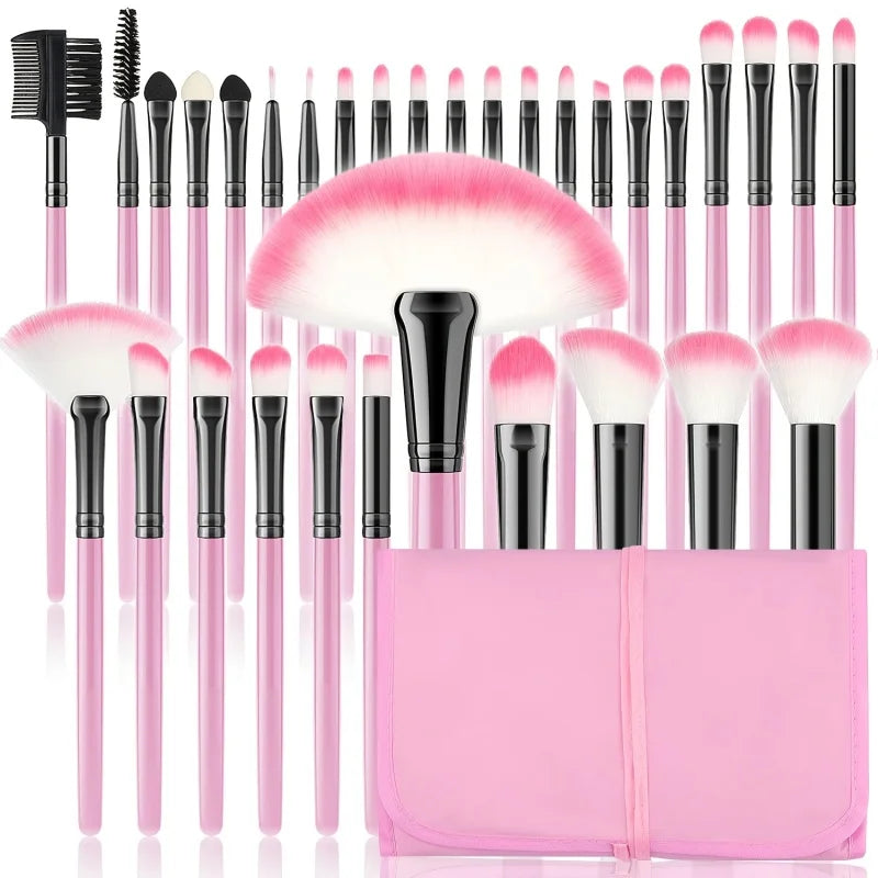 Makeup Brush Set - A set containing 37 makeup tools, a professional makeup set suitable for beginners. Good Vibrations