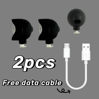 2PCS Outdoor Camping Crocs Headlight Upgrade Rechargeable Adult Children's Shoes Charm Decoration Good Vibrations