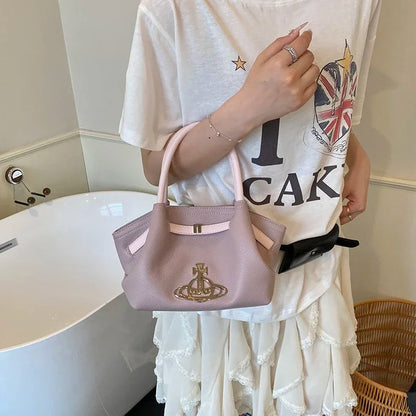 Classic Designer Paris Fashion Tote Messenger Purse Shopper Bag Elegant Leather Solid Color Commuter Good Vibrations