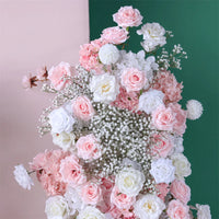 Flores Arificiales Decoration Wedding KT Board Artificial Floral Arrangement Pink White 3pcs/set Flowers Row Decor Props H5.4ft Good Vibrations
