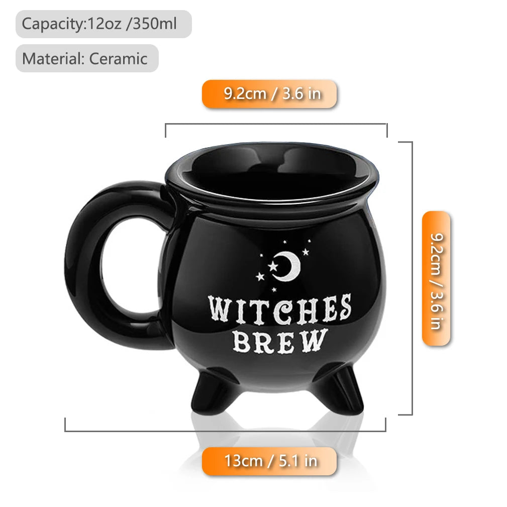 1pc, Witch Brew Coffee Mug, 350ml/ 11.8oz Ceramic Coffee Cups, Water Cups, Summer Winter Drinkware, Birthday Gifts Good Vibrations