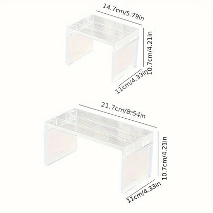 1 Layered Shelf, Refrigerator Storage Shelf, Kitchen Storage Shelf, Toy Figurine Storage Shelf, Cosmetics Layered Storage Shelf Good Vibrations