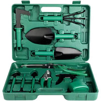 Garden tool set, gardening gift 10 pieces of plant hand tool set, suitable for women and men gardeners Good Vibrations