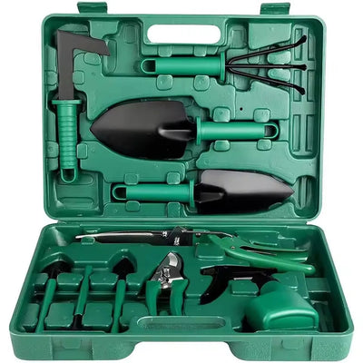 Garden tool set, gardening gift 10 pieces of plant hand tool set, suitable for women and men gardeners