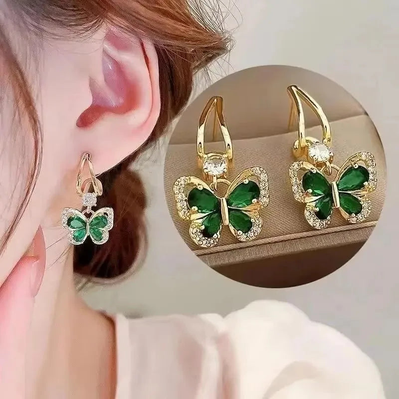 925 Silver Needle Korean Fashion Zircon Geometric Earrings For Women Jewelry 2026 Trending Luxury Crystal Cross Stud Earrings Good Vibrations