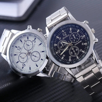 New Men Watches Luxury Band Round Watch Fashion Blu-ray Roman Watch for Man Relojes Para Hombre שעון ספורט Часы Мужские Наручные Good Vibrations