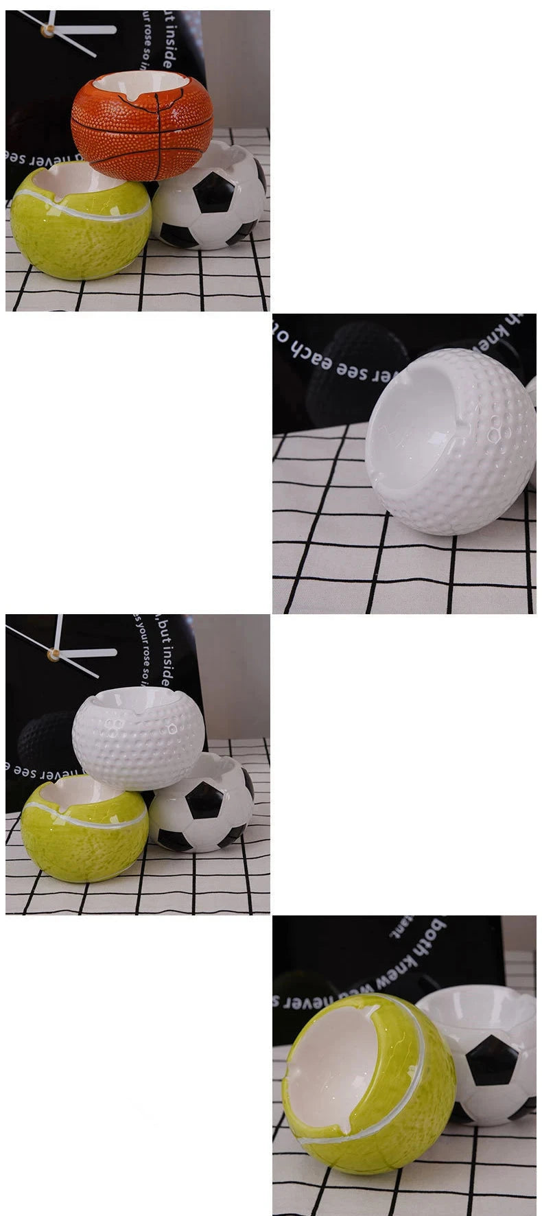 Home decoration,Ashtray,desk accessories,smoking accessoiries,Basketball, football, tennis, golf ball shaped ceramic ashtray Good Vibrations Adult Super Store