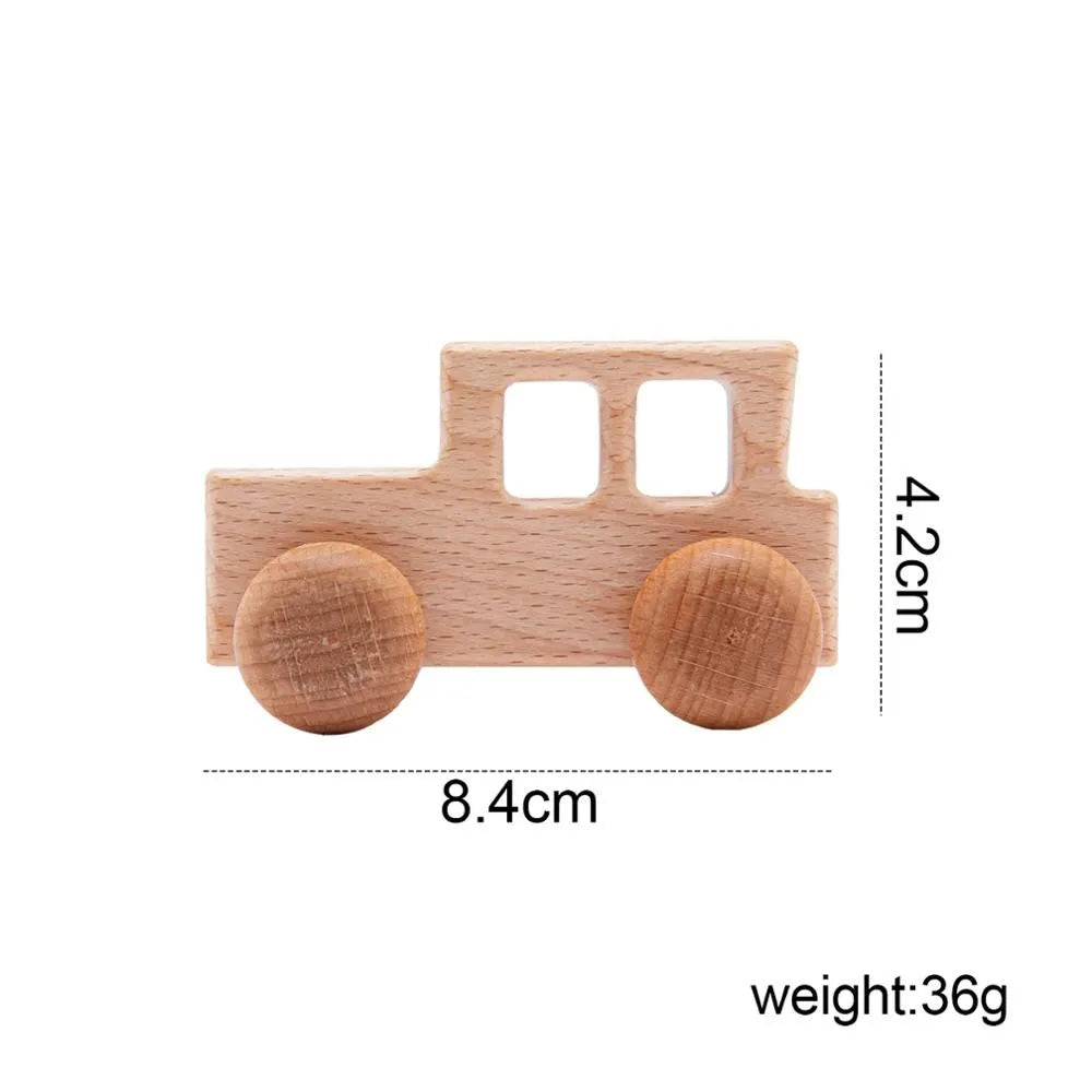 Wooden Cars Toys Maple Diy Crafts for Students Home Activities Montessori Grasping Teething Toy Newborn Birthday Gift Wood Block Good Vibrations