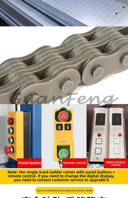 Hydraulic Lift Freight Elevator Small Lift Household Electric Platform Lift Customized Double Track Workshop Lifting Platform Good Vibrations