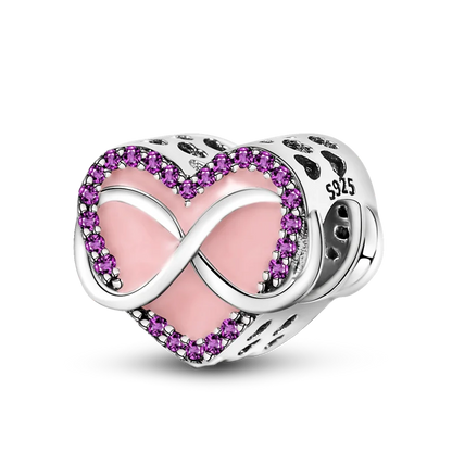 Heart Shape 925 Sterling Silver Family Lover Affection Pendant Charm Beads Fit Original Bangle Bracelet DIY Jewelry For Women Good Vibrations