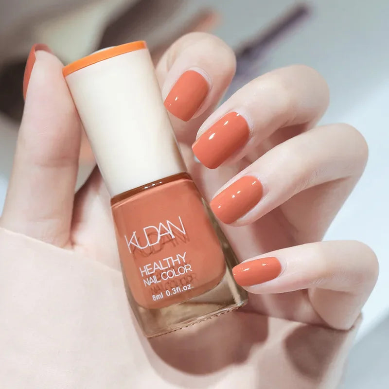Nail Polish Without Baking Lamp White Fine Glitter Non-baking Non-peel Transparent Shiny Oil Base Coat Nude Nail Polish Good Vibrations
