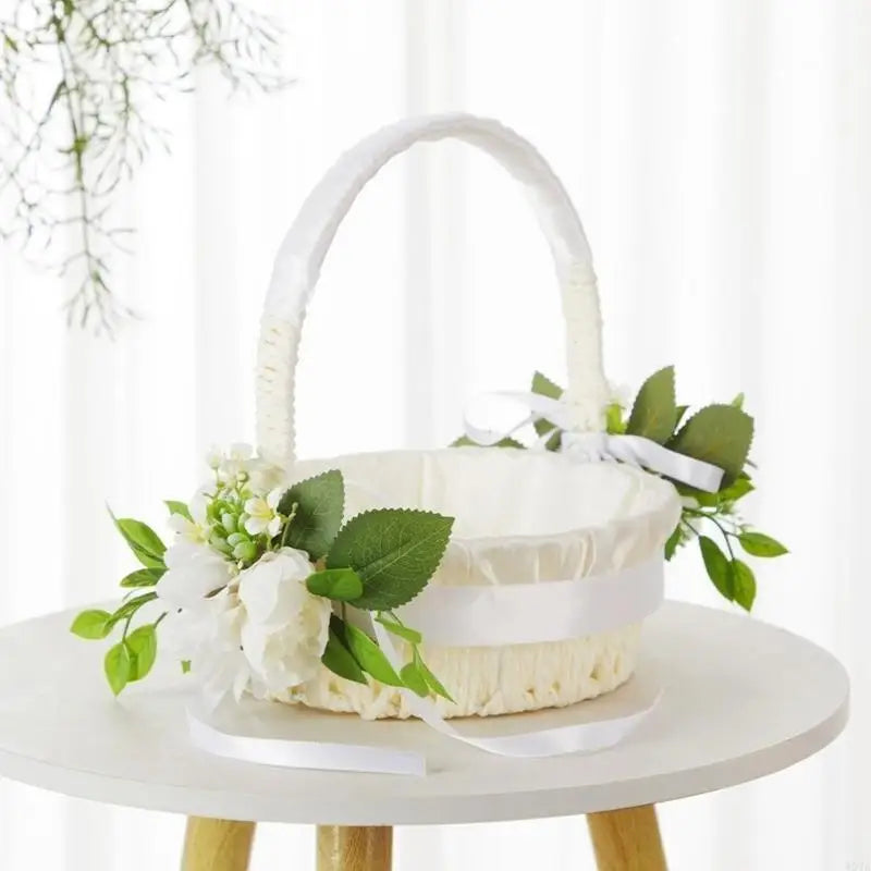 W0YA Beautifully Flower Decoration Basket Exquisites European Styles Garden Basket Good Vibrations