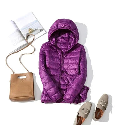 2021 New 90% Duck Down Jacket Women Autumn Winter Coat Lady Ultralight Down Jacket Good Vibrations