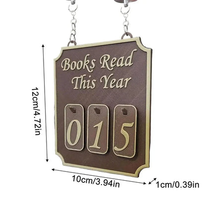 Book Decor for Shelf Bookshelf Counter Bookish Reader Bookworm Track Yearly Reading for Classroom Librarian Women Men Good Vibrations