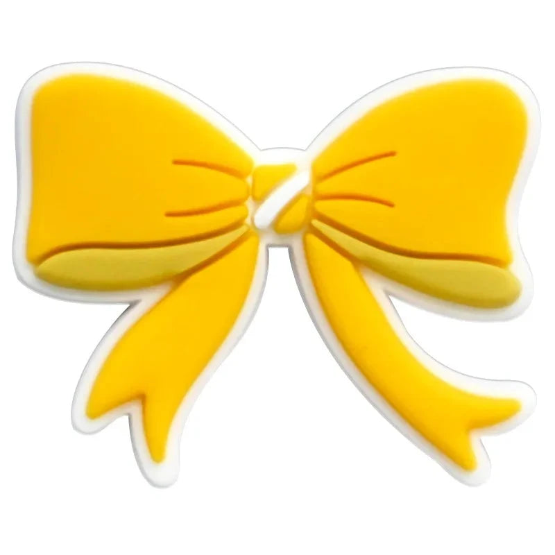 Cute Bow Shoe Charms for Crocs Accessories Decorations Shoe Clog Pin Kids Adults Party Favor Gifts Good Vibrations