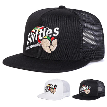 Unisex SHITTLES Embroidery Hip-hop Net Hats Spring Summer Outdoor Adjustable Casual Baseball Caps Sunscreen Hat Sports Cap Good Vibrations