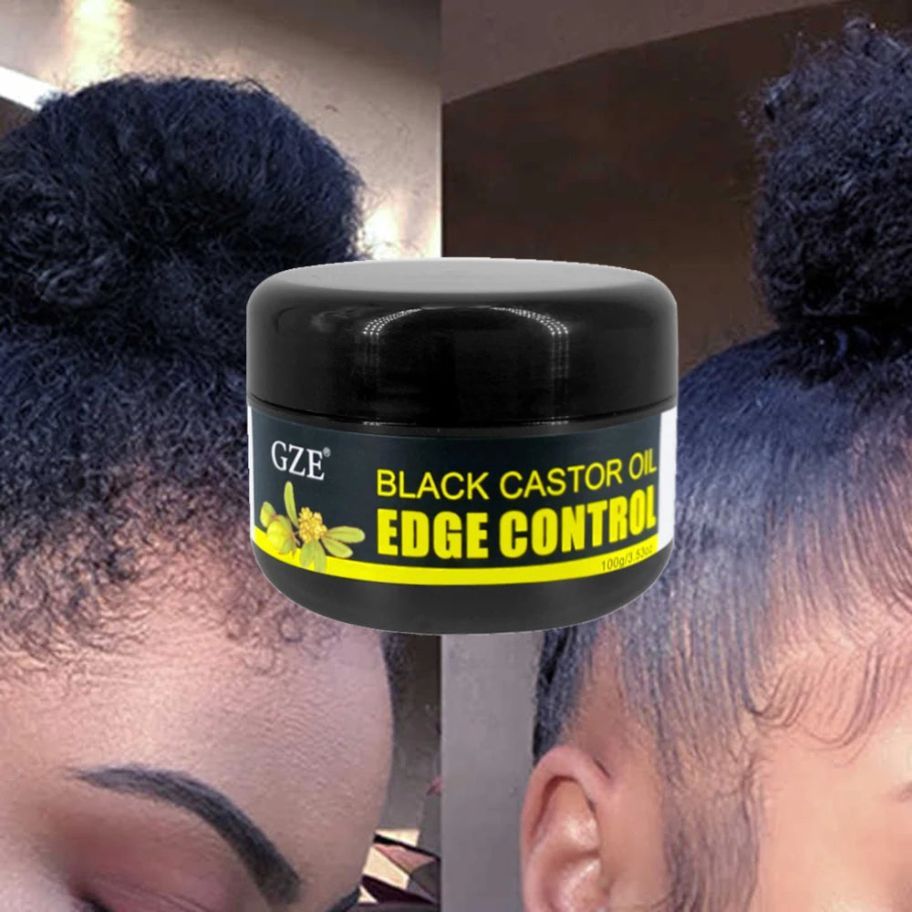 GZE African Black Castor Extra Hold Braid,Contains Black Castor Oil & Coconut Oil Edge Control, Hair Wax Gel for Women Good Vibrations