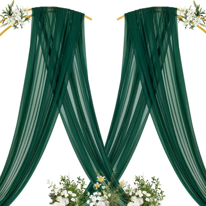 Wedding Arch Draping Fabric for Ceremony Reception Arch Decorations Chiffon Sheer Fabric Backdrop Curtains Party Bridal Shower Good Vibrations