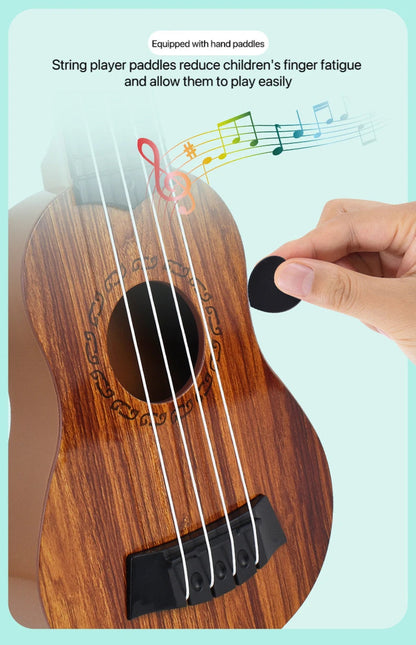 35cm Children Guitar Toy Can Be Used To Play Elementary Instruments With Paddles Simulating Yukrili Music Toys Good Vibrations