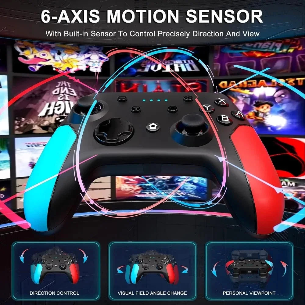 Switch Pro Controller Bluetooth Wireless Gamepad PC Gaming Control Android/iOS Mobile Phone Joystick Game Console Accessories Good Vibrations