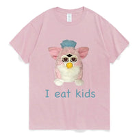 Furby T-Shirt Women 100% Cotton Plus Size Fashion O-Neck Casual Streetwear Harajuku Vintage Cool Oversized Unisex Tee Good Vibrations