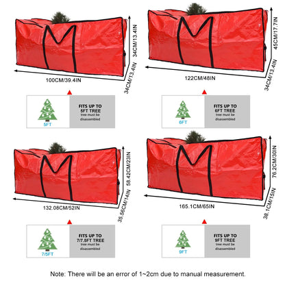 Christmas Tree Storage Bag Fits5 6 7 9 Ft Artificial Trees Plastic Waterproof Christmas Bag Durable Handles Labeling Card Slot Good Vibrations