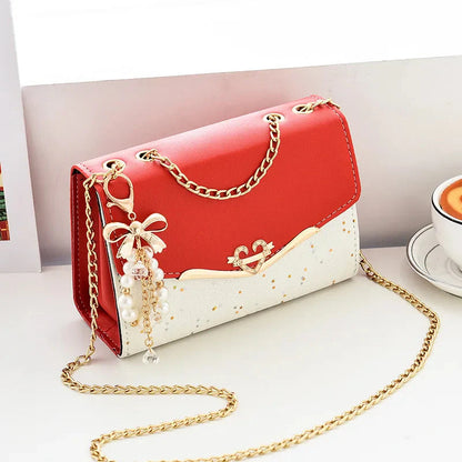 Crossbody women's bag with pendant chain Korean version ins fashion and versatile premium shoulder bag Good Vibrations