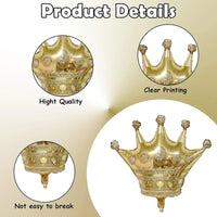 Casino Party Theme Dice Balloon Set, Crown Starburst Balloon, Suitable for Casino Decoration and Birthday Parties Good Vibrations