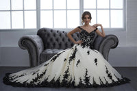 Wedding Dress Gala Dresses Woman Customized for Party Dresses for Prom Line A Black Decal White V Collar Evening Gown Luxury Good Vibrations