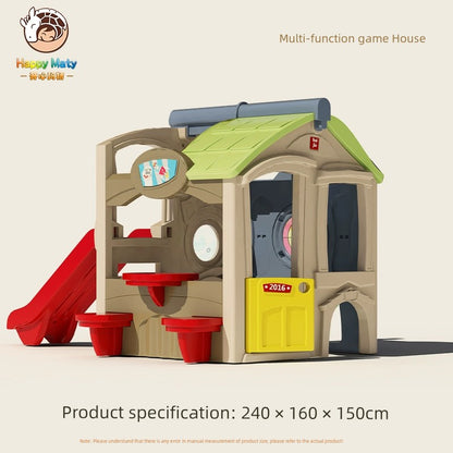 Kindergarten Outdoor Multi-Functional Game House Small House Children Play House Slide Combination Mushroom House Amusement Park Good Vibrations
