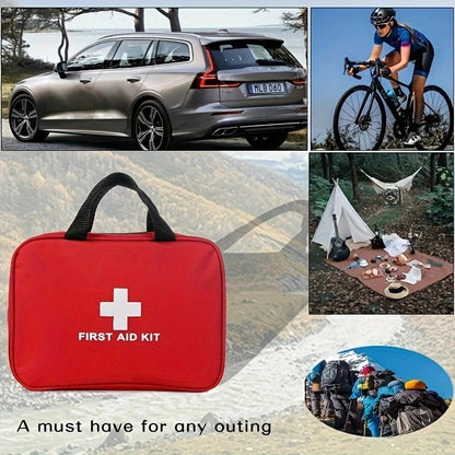 Emergency First Aid Kit With 184 Pieces, Portable Survival First Aid Kit For Home Outdoor Rescue Good Vibrations