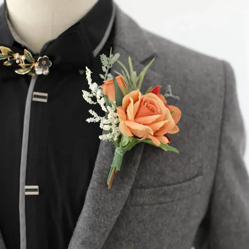 Calla lily corsage artificial corsage buttonhole men groom groomsmen corsage wedding accessories white corsage Good Vibrations