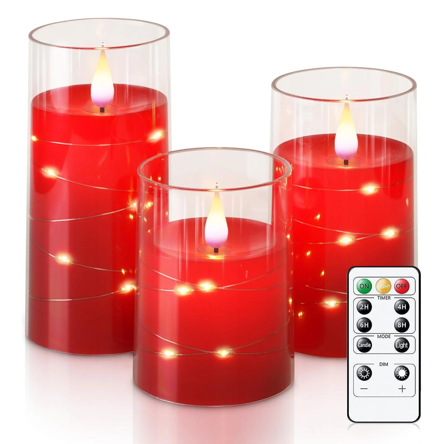 Electronic candles LED candles for home decoration LED light strips with remote control LED glass candles Christmas wedding part Good Vibrations