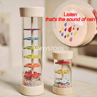 Baby Wooden Rain Sound Pipe Simulation Rain Sound Wooden Toy Gift Hourglass Fun Music Shaker Early Education Enlightenment Toy Good Vibrations
