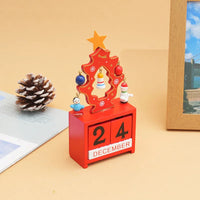 Christmas Gifts Wooden Calendar Tabletop Ornaments Santa Claus Christmas Tree Decorations Home Decoration Accessories Good Vibrations