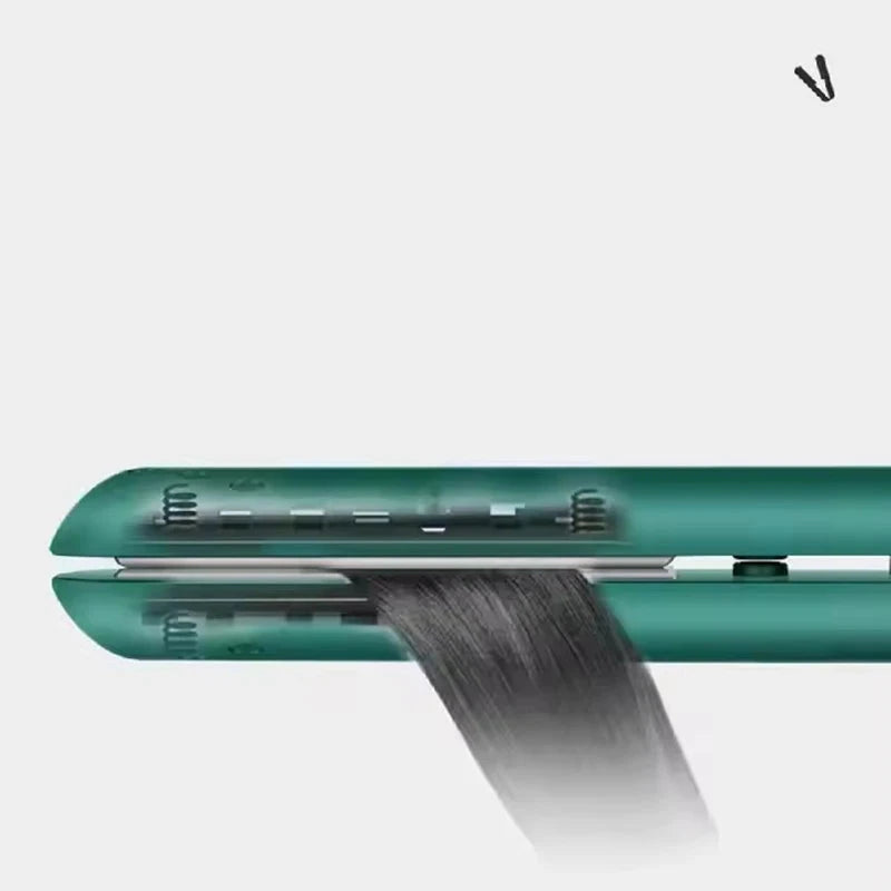 Curling Iron Straightener Usb Rechargeable Hair Straightener Curler Portable Mini 2 In 1 Led Custom Ceramic Coating 25w Good Vibrations