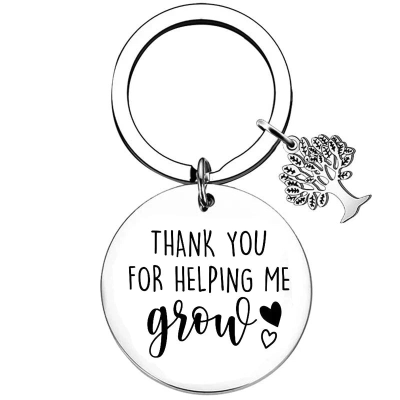 New Teacher Appreciation Gift Keychain Pendant  Graduation Key Chains Keyrings Gift Teachers Plant Seeds That Grow Forever Good Vibrations