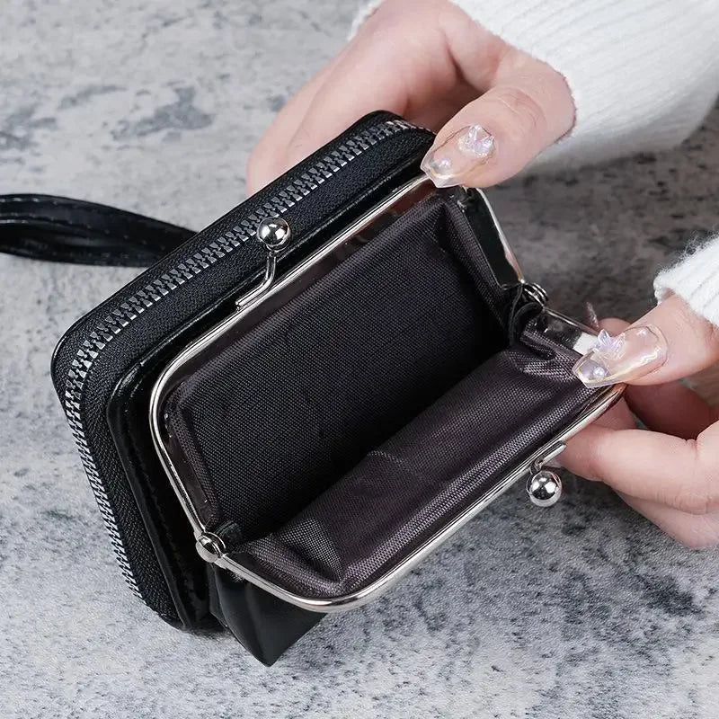 Fashion Purse Women's Buckle Small Purse Zipper Clip Bag Clutch Bag Wallets Card Holderss Wholesale Good Vibrations