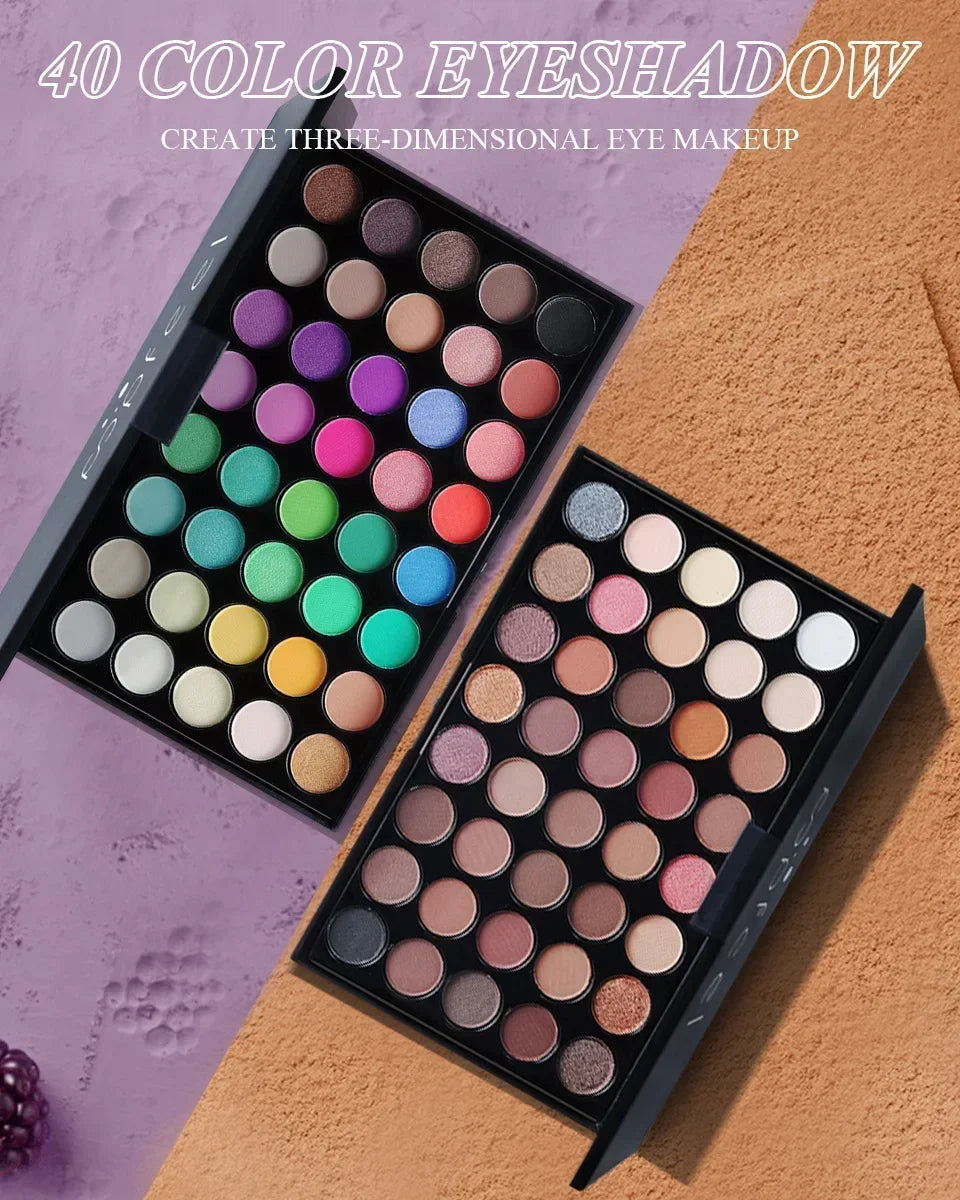 Glitter Eyeshadow In Bar Palette Matte Pearlescent Shimmer Shine Nude Eye Pigments Waterproof Professional Eye Makeup Cosmetics Good Vibrations