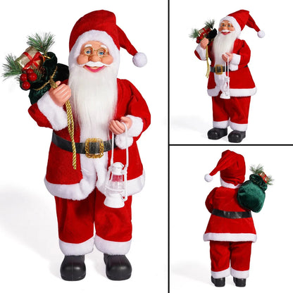 Christmas decoration standing Santa Claus doll ornaments Happy Date Christmas Santa Claus Figurine Decor party Ornament Gift Good Vibrations