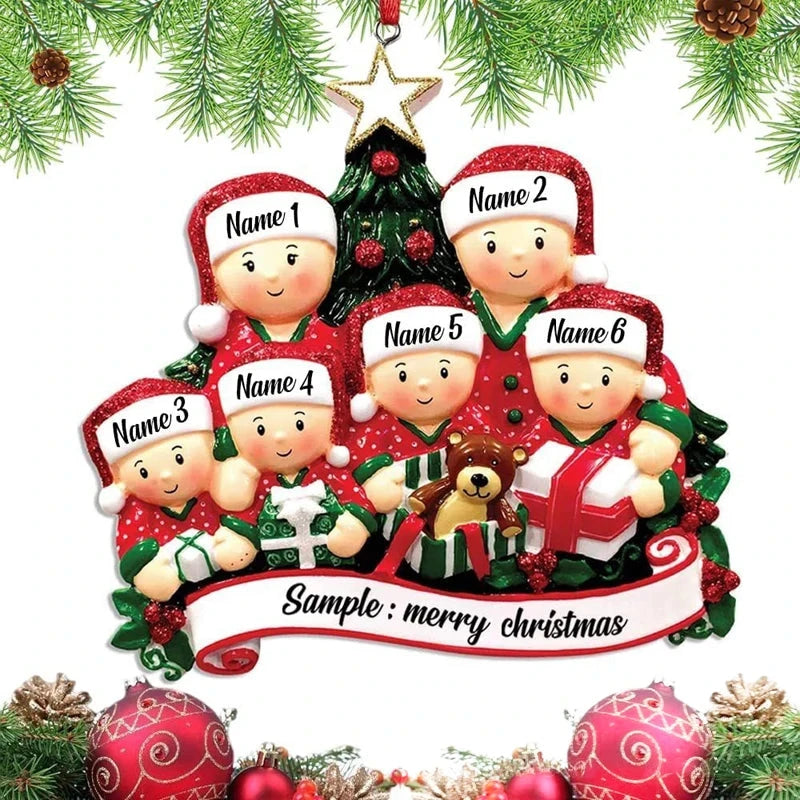 Christmas Pendant DIY Personal Family Christmas Decorations For Home 2023 Navidad Christmas Tree Hanging Ornament New Year 2024 Good Vibrations