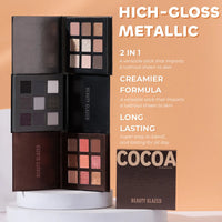 Beauty Glazed 9 Colors Eye Shadow Disc Makeup Palette Matte Shimmer Eye Pigmented Powder Make Up New Warm Earth Color Eyeshadow Good Vibrations