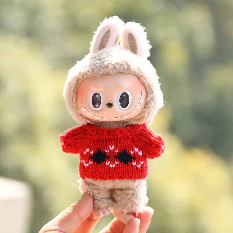 17cm Cute Mini Plush Doll'S Clothes Outfit Accessories For Korea Kpop Exo Labubu Idol Dolls Sweater Clothing DIY Kids Girl Gift Good Vibrations