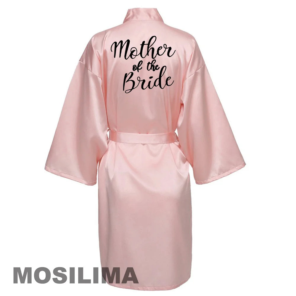 Satin Silk bride robe Wedding Robe Bridesmaid Bride Dressing Gown bridesmaid robes SP002 Good Vibrations