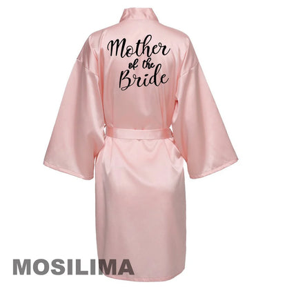 Satin Silk bride robe Wedding Robe Bridesmaid Bride Dressing Gown bridesmaid robes SP002 Good Vibrations
