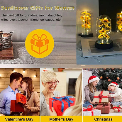Graduation season gift small sunflower plastic set Mother's Day send wife send mother Valentine's Day eternal flower gift Birthd Good Vibrations