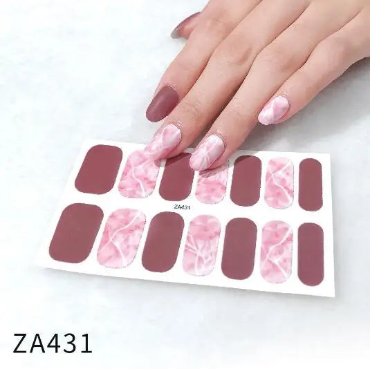 Nail Stickers DIY Decals For Nail Art Wraps Women Beauty Full Cover Nail Manicures Decorations Uñas Postizas Press On Nails Good Vibrations
