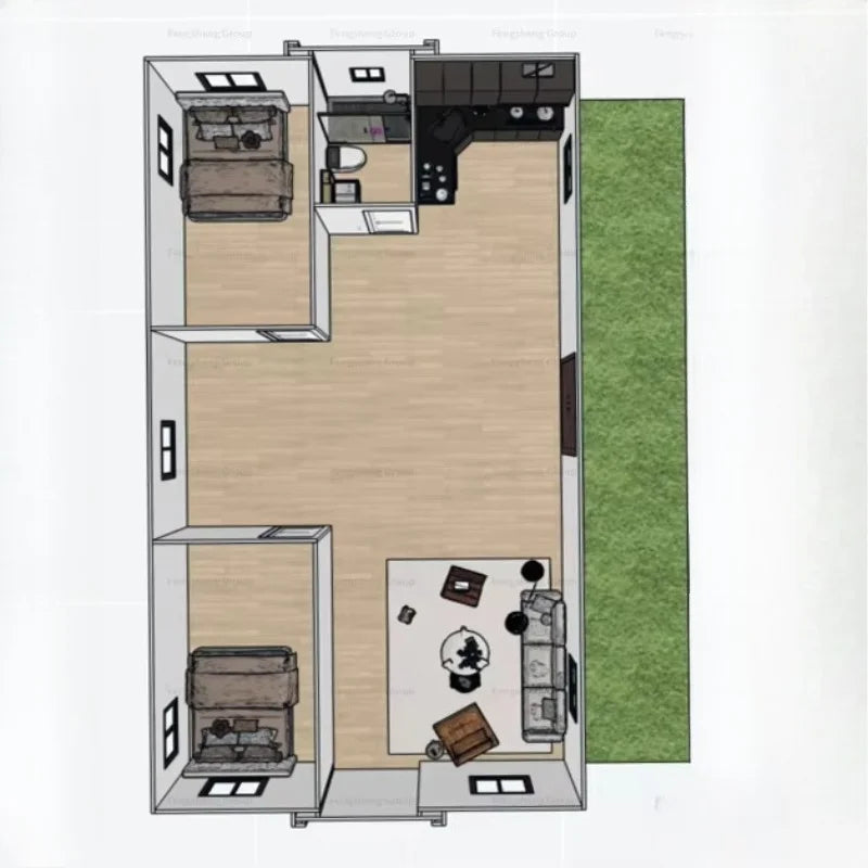 Prefab Houses Module Prefabricated Expandable Container Home Foldable Tiny 2 3 4 Bedroom Living Container House 20Ft 40Ft Good Vibrations