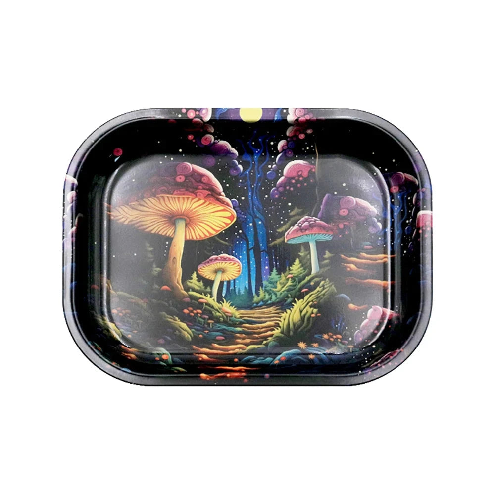 Cigar Hand Roll Tinplate Tray Ashtray Metal Rolling Tray Smoking Accessories Home Party Gifts for Men Women Good Vibrations Adult Super Store